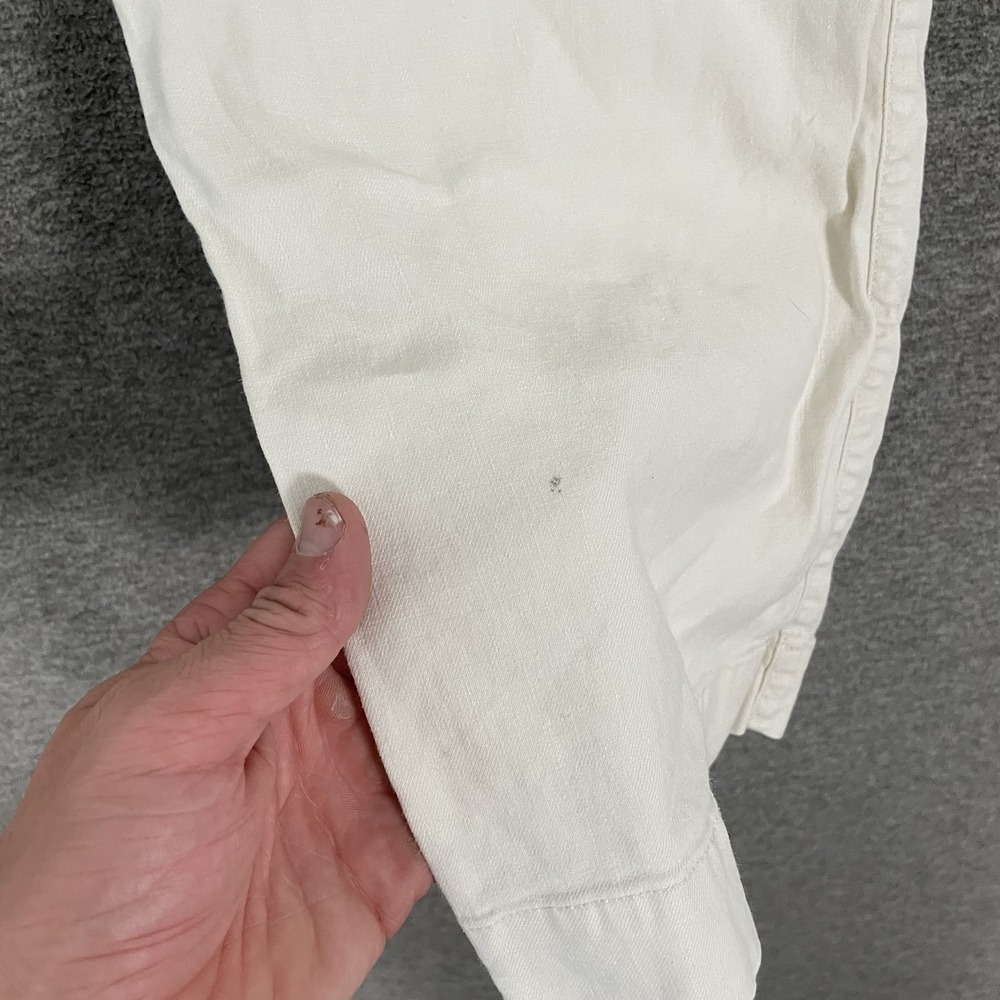 Maeve Anthropologie Pants Womens 26 White The Colette Wide Leg Cropped Linen - Picture 10 of 13